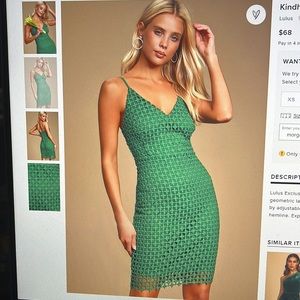 Kindhearted Dark Green Lace Sleeveless Mini Dress